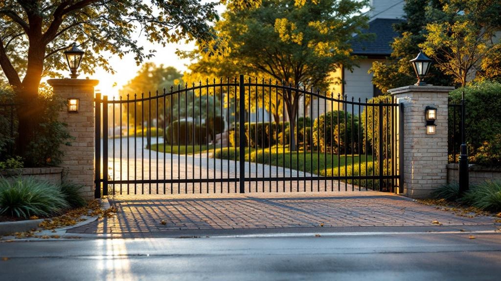 steel automatic gate - professional installation by fence contractor in Austin, Texas