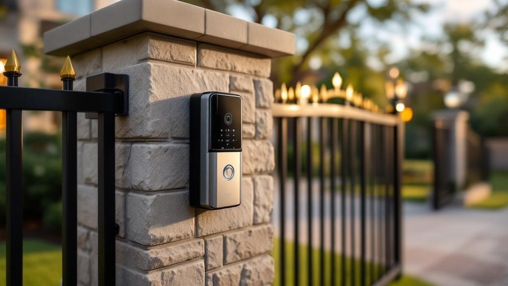 modern access control gate access control - professional installation by fence contractor in Dallas, Texas