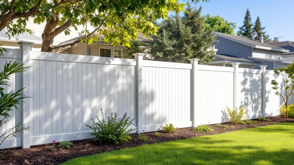 vinyl semi-privacy - 6-foot installation by fence contractor in San Diego, California