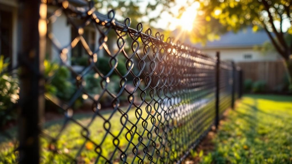 Austin chain link fence contractor - quality black vinyl-coated chain link work