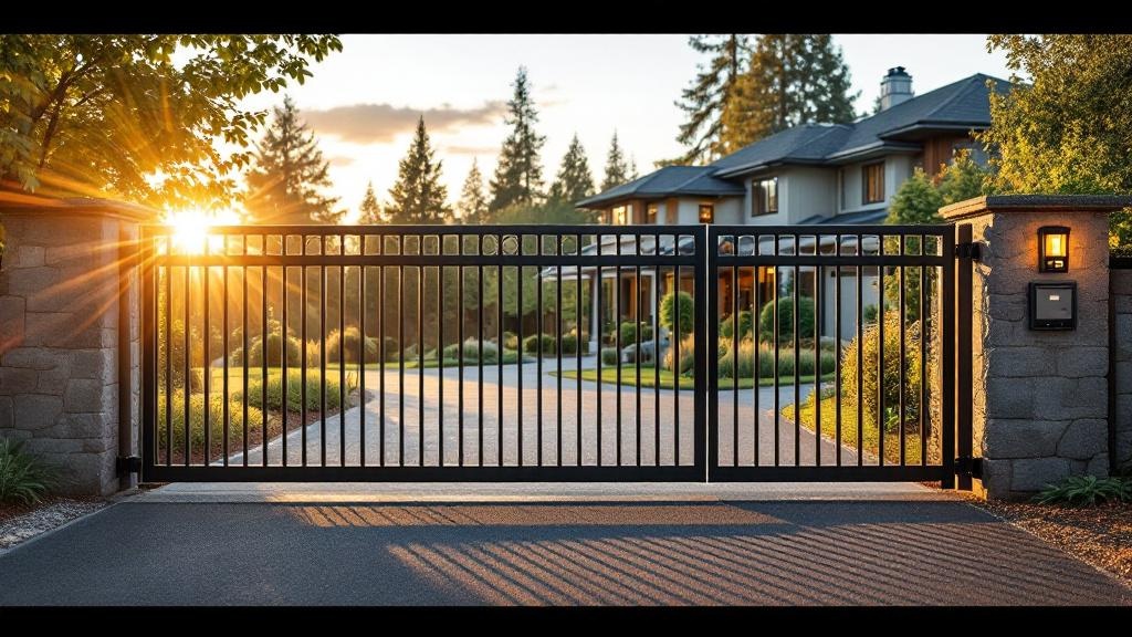 aluminum automatic gate - professional installation by fence contractor in Portland, Oregon