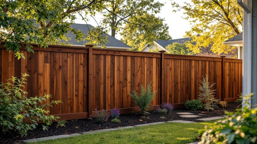 Pressure-Treated Pine shadowbox - 8-foot installation by fence contractor in Phoenix, Arizona