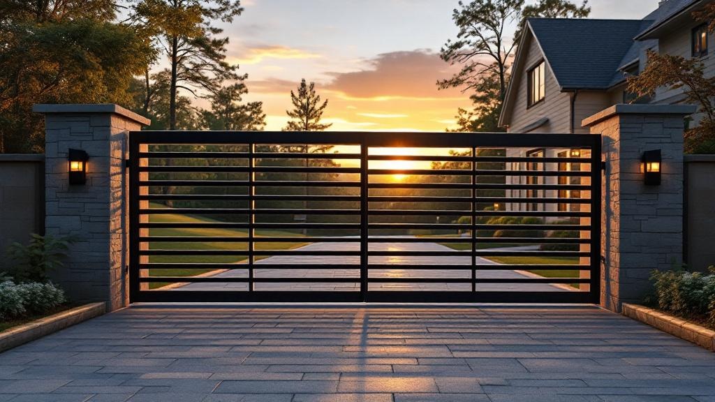 aluminum driveway gate for property entrance in Georgia