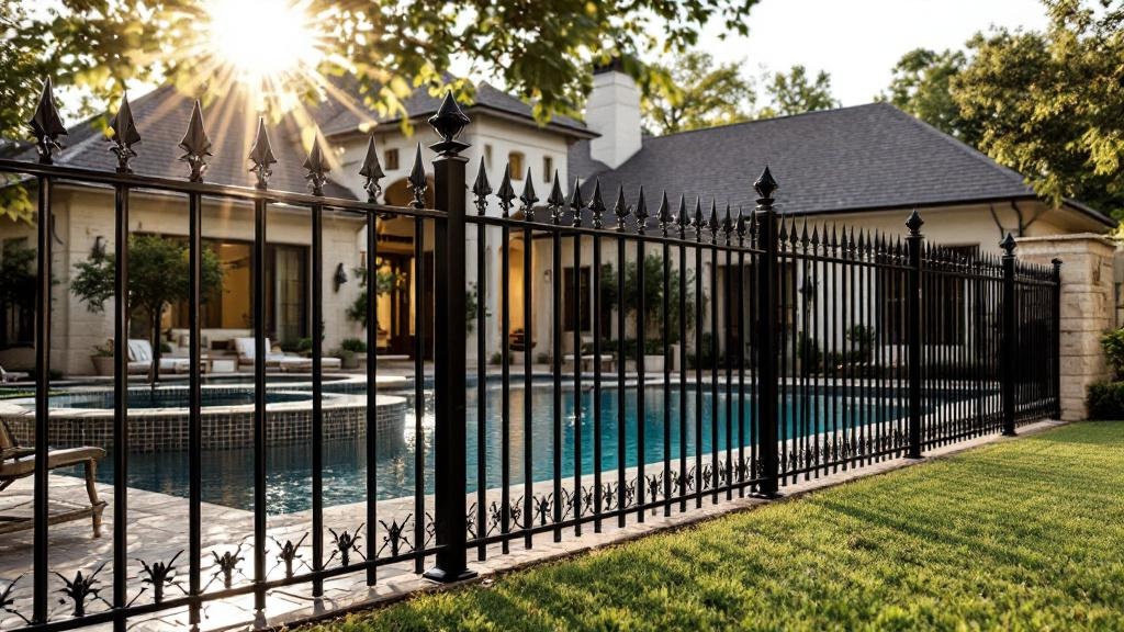 Professional aluminum fence installation in Austin - pool enclosure