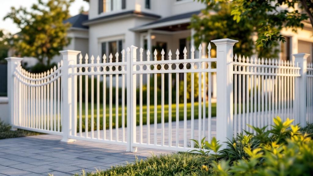 Professional aluminum fence installation in Tampa - property boundary