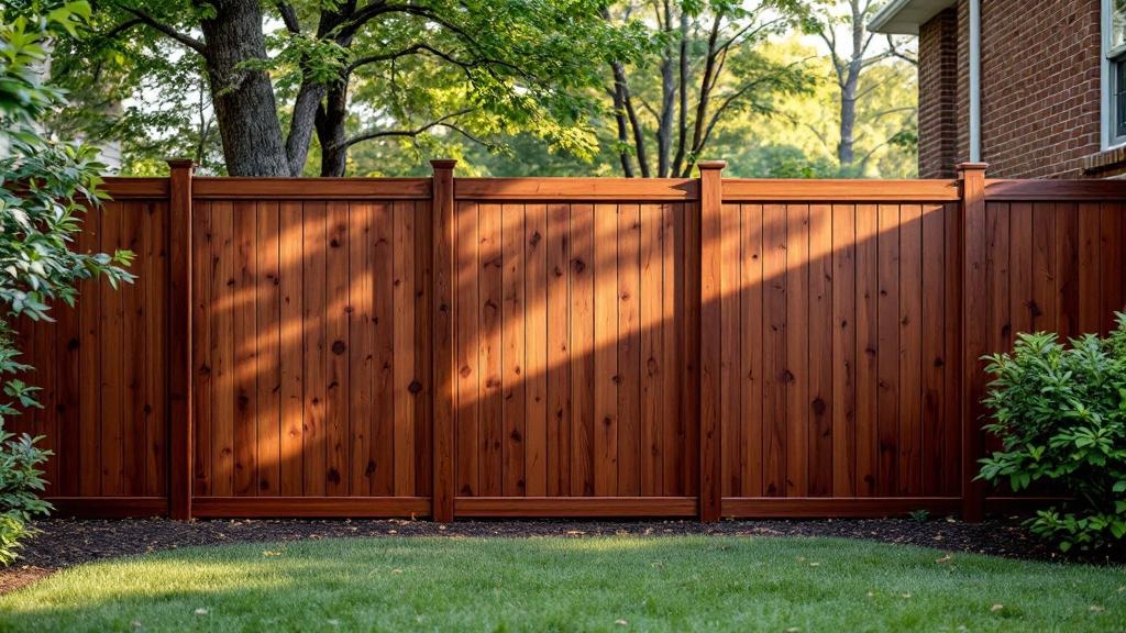 Professional wood privacy fence installation in Atlanta - backyard privacy