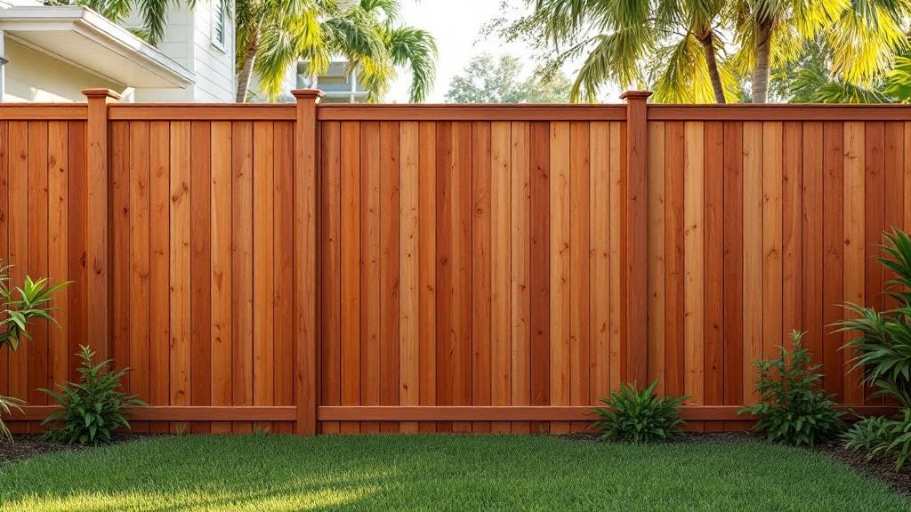 Professional wood privacy fence installation in Miami - backyard privacy