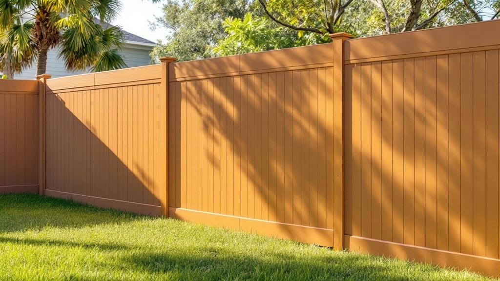 vinyl vinyl fence for low-maintenance boundary in Florida
