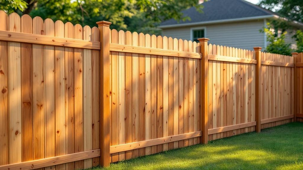 Pressure-Treated Pine wood privacy fence for backyard privacy in Tennessee
