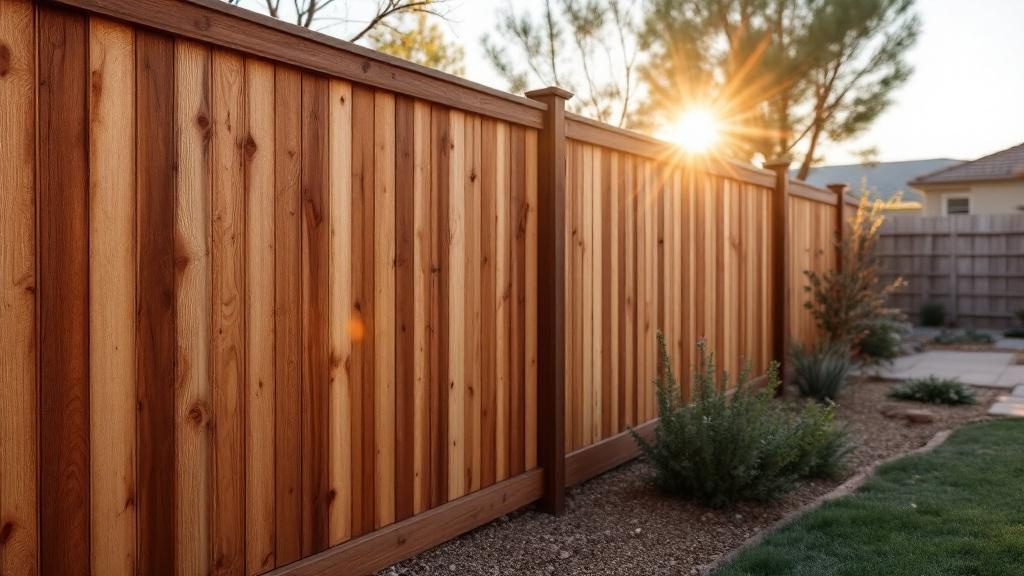 Professional wood privacy fence installation in Las Vegas - backyard privacy