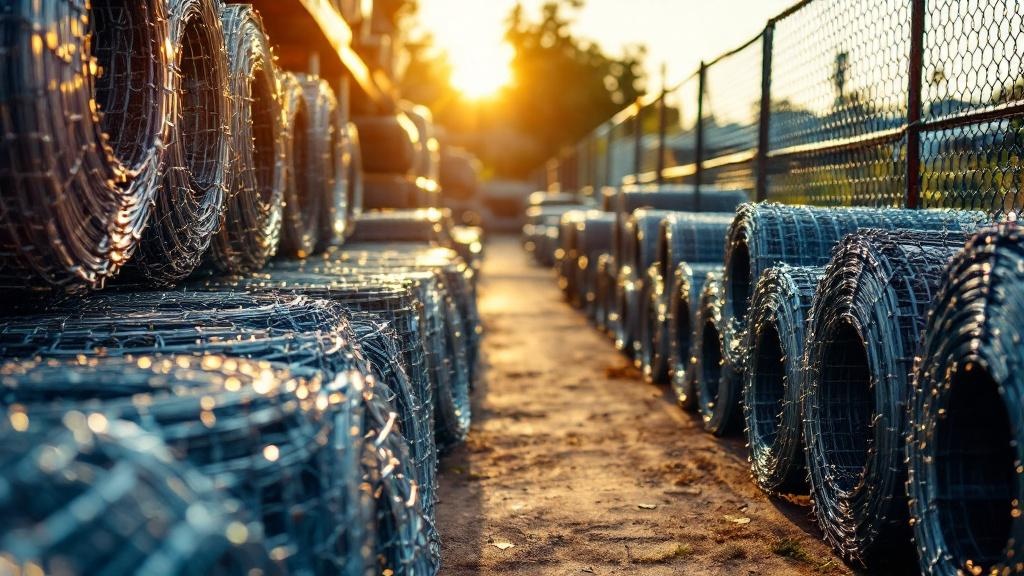 chain link rolls materials display - professional installation by fence contractor in Phoenix, Arizona
