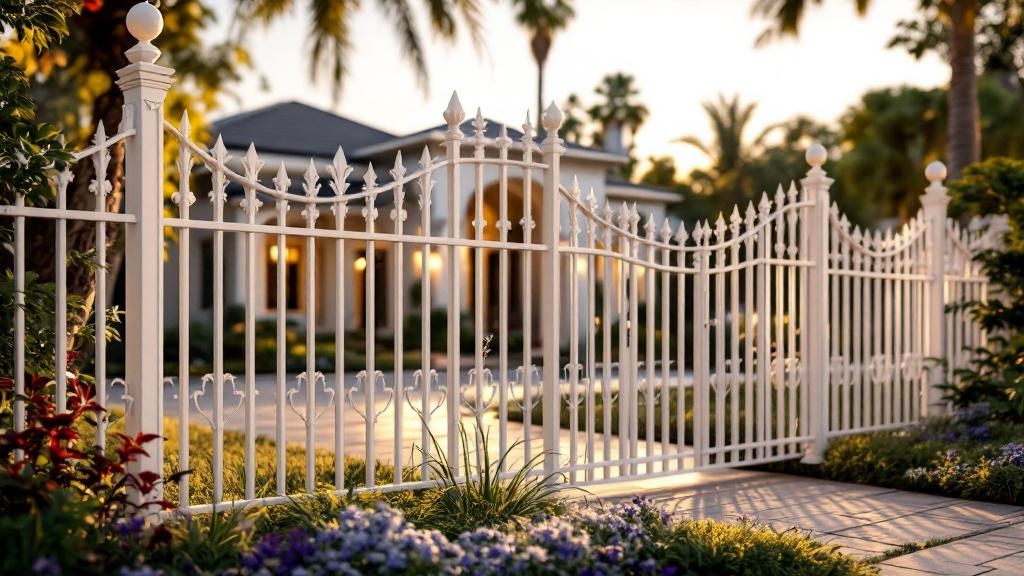 aluminum puppy picket - 6-foot installation by fence contractor in Miami, Florida