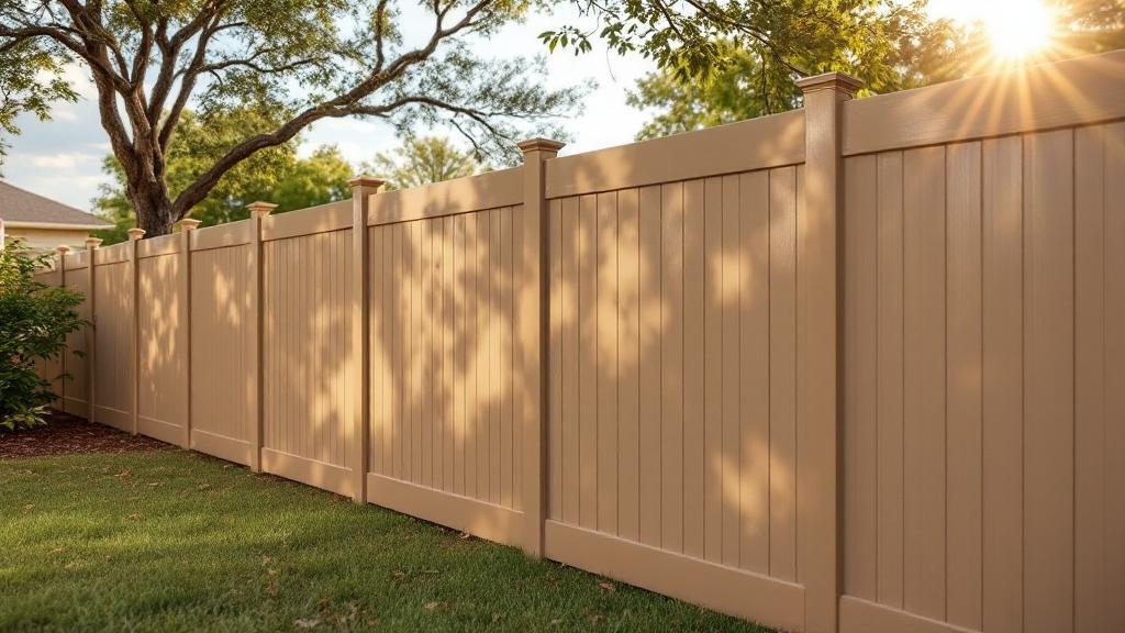 vinyl vinyl fence for low-maintenance boundary in Texas