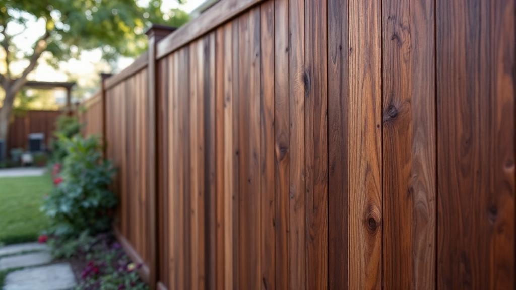 Western Red Cedar wood privacy fence for backyard privacy in California