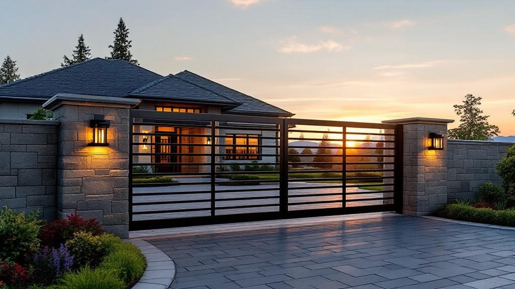 aluminum driveway gate for property entrance in Oregon