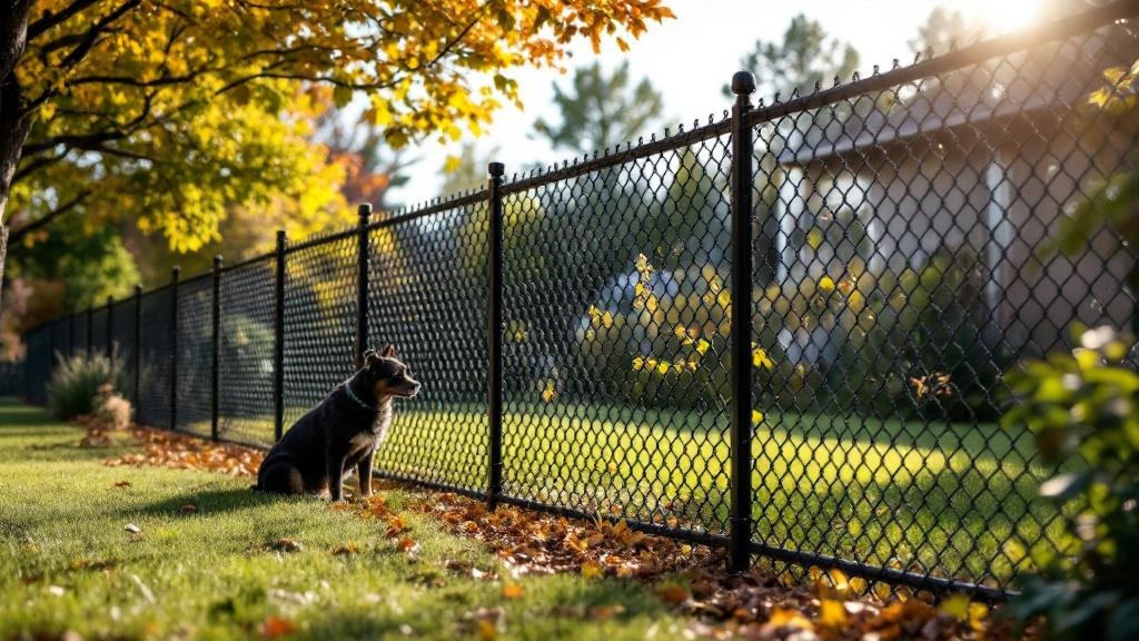 Denver chain link fence contractor - quality black vinyl-coated chain link work