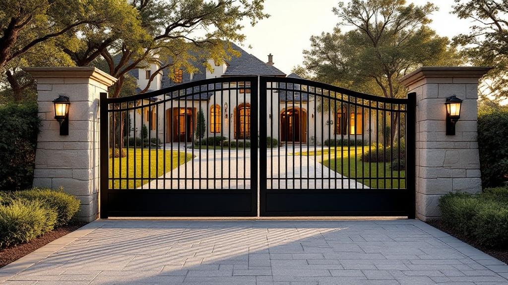 Professional driveway gate installation in Dallas - property entrance