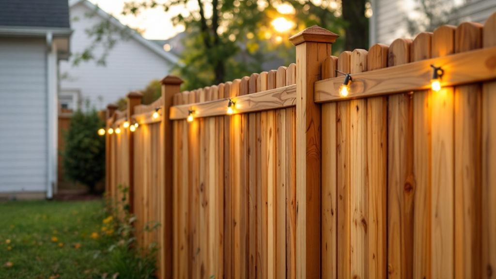 Pressure-Treated Pine wood privacy fence for backyard privacy in North Carolina