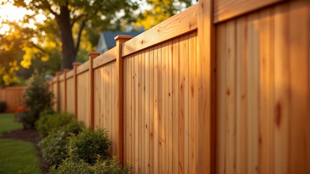 Pressure-Treated Pine wood privacy fence for backyard privacy in North Carolina