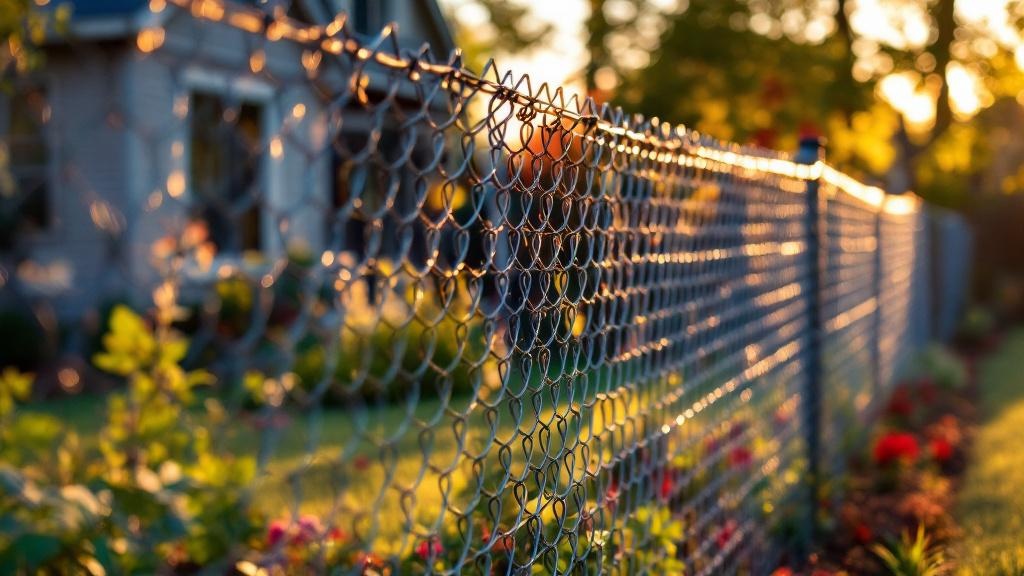 galvanized chain link chain link fence for garden protection in North Carolina
