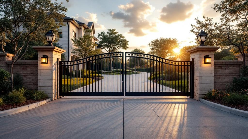 aluminum automatic gate - professional installation by fence contractor in Austin, Texas