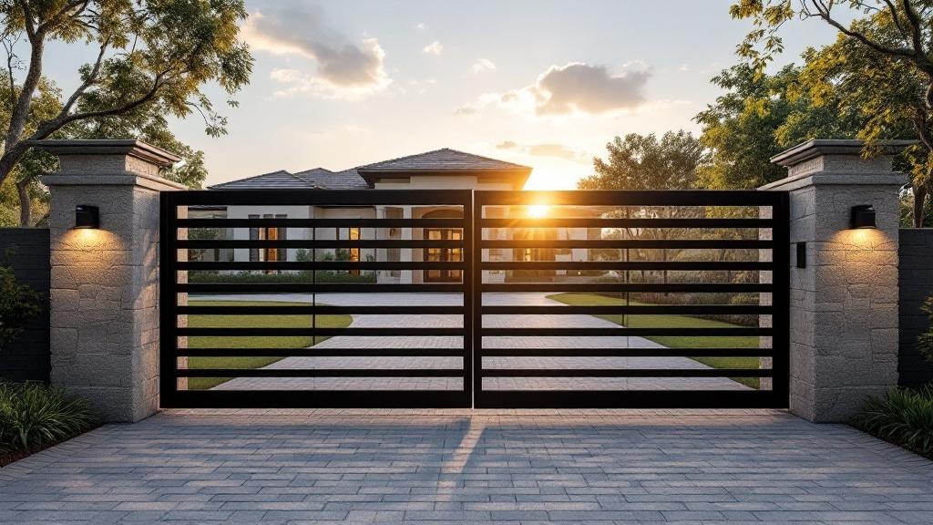Professional driveway gate installation in Tampa - property entrance