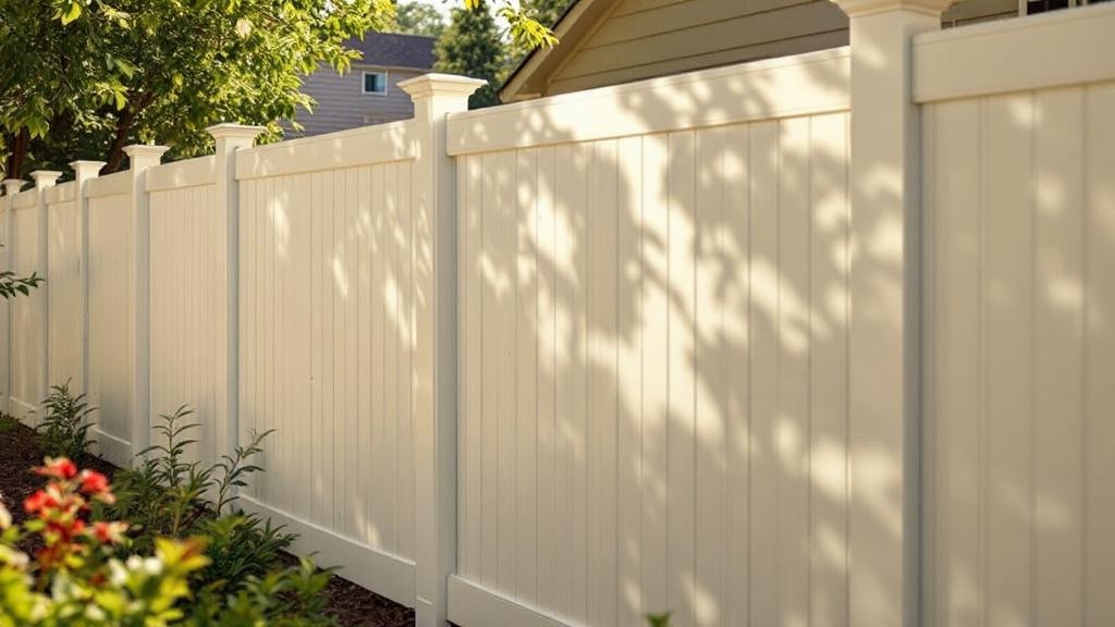 vinyl vinyl fence for low-maintenance boundary in North Carolina