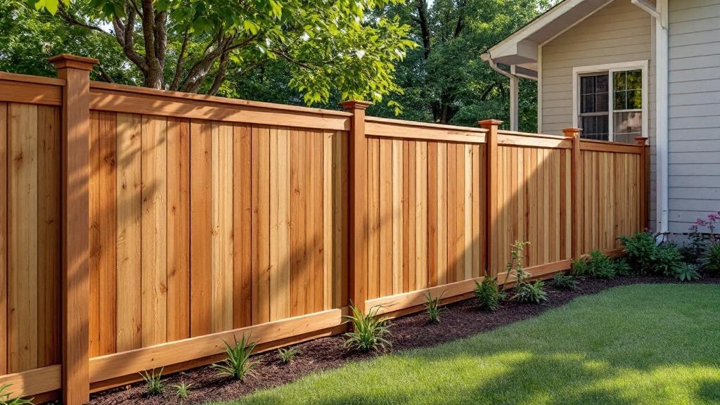 Pressure-Treated Pine wood privacy fence for backyard privacy in North Carolina