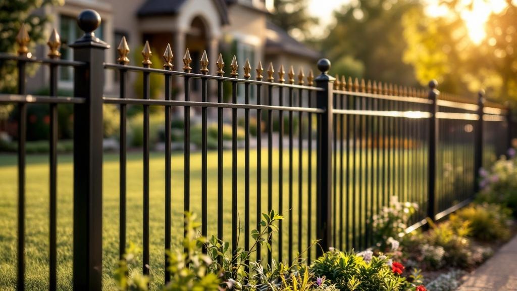 aluminum aluminum fence for property boundary in Colorado
