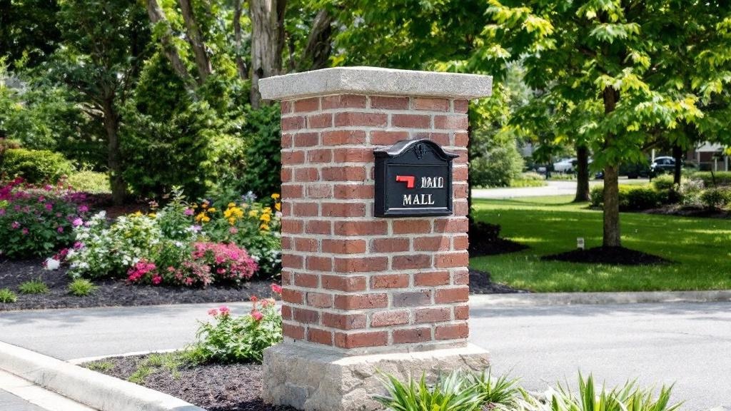 Brick Mailbox Post - Professional Masonry by Concrete & Masonry contractors