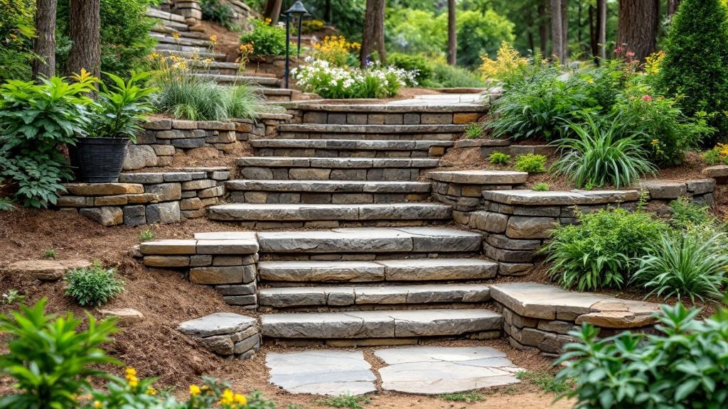 Stone Stair Construction - Professional Masonry by Concrete & Masonry contractors