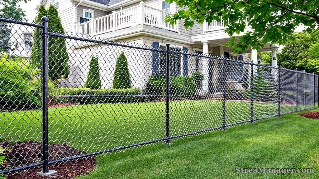 6-foot galvanized chain link fence for residential privacy