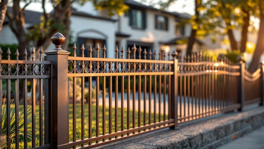 Bronze Aluminum Fence Project - Professional Aluminum Fence by Fencing & Gates contractors