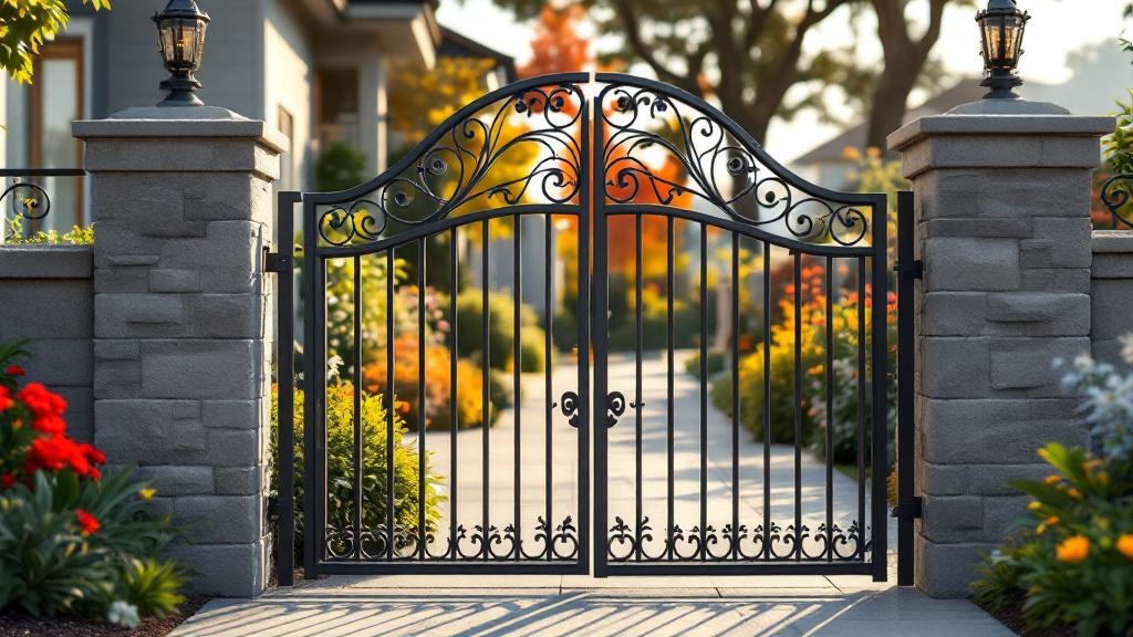 Aluminum Arched Gate for Suburban Properties - Professional Aluminum Fence by Fencing & Gates contractors