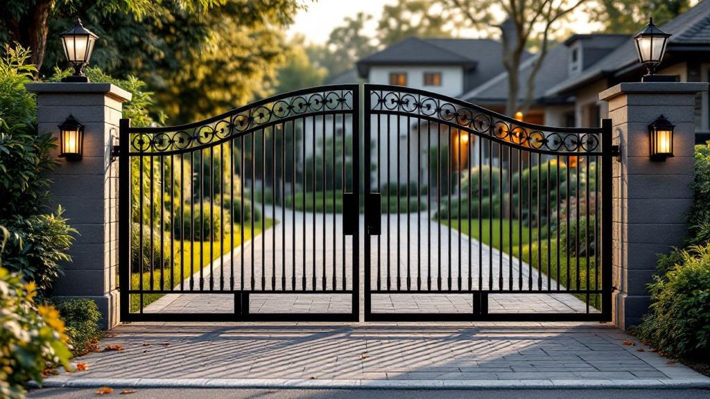 Aluminum Driveway Gate - Residential - Professional Aluminum Fence by Fencing & Gates contractors