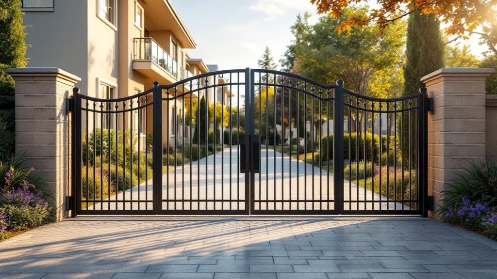 Aluminum Driveway Gate - Residential - Professional Aluminum Fence by Fencing & Gates contractors