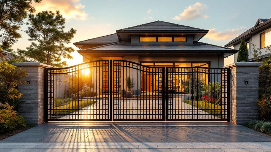 Aluminum Driveway Gate - Residential - Professional Aluminum Fence by Fencing & Gates contractors