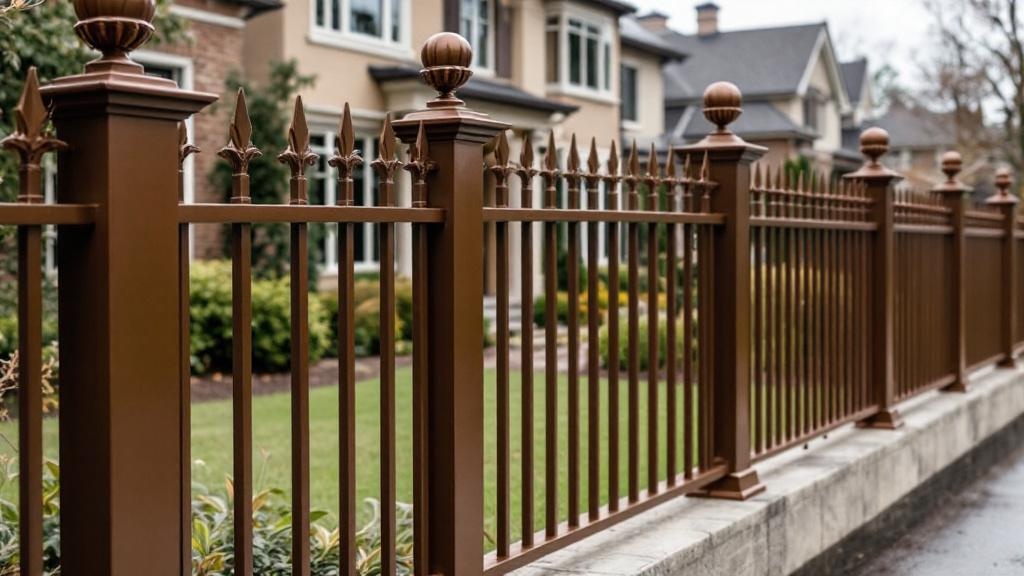 Bronze Aluminum Fence Project - Professional Aluminum Fence by Fencing & Gates contractors