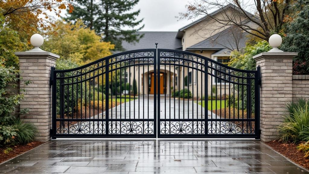 Aluminum Driveway Gate - Residential - Professional Aluminum Fence by Fencing & Gates contractors