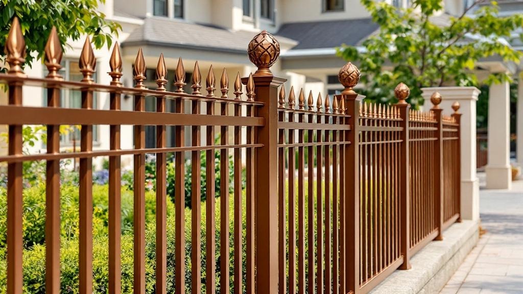 Bronze Aluminum Fence Project - Professional Aluminum Fence by Fencing & Gates contractors