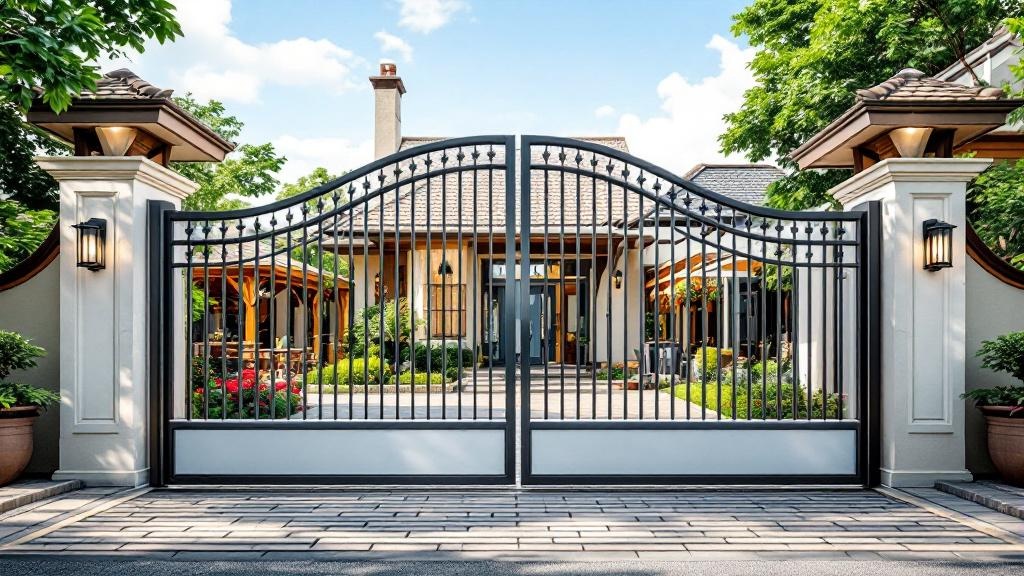 Aluminum Driveway Gate - Residential - Professional Aluminum Fence by Fencing & Gates contractors