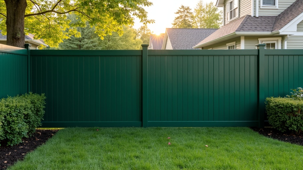 Green Vinyl Chain Link Fence - Luxury Style #1 - Professional Chain Link by Fencing & Gates contractors