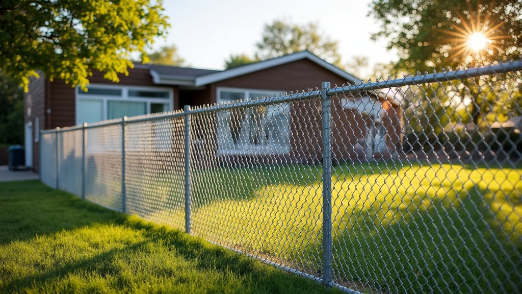 Galvanized Chain Link Fence - Residential Style #1 - Professional Chain Link by Fencing & Gates contractors