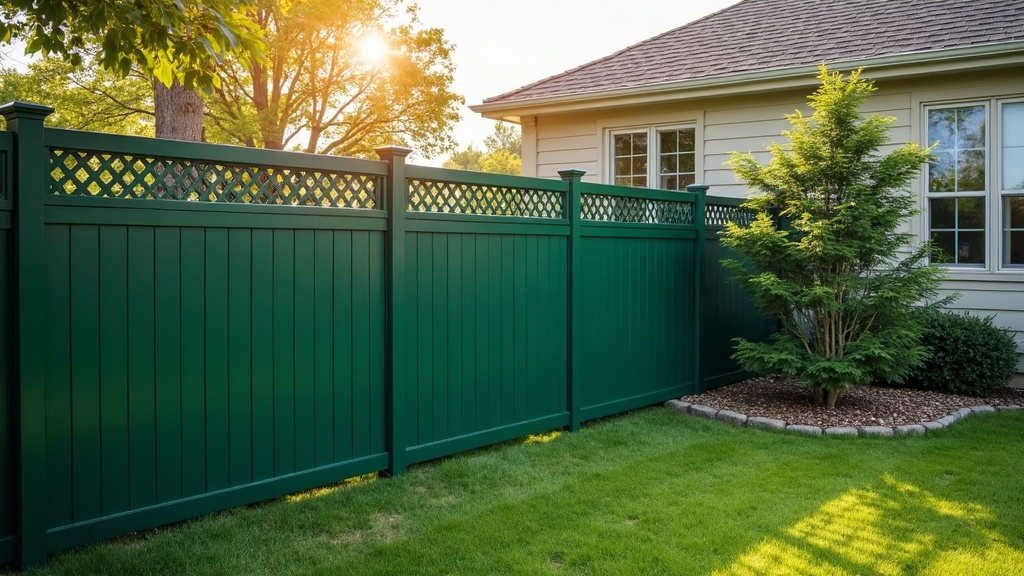Green Vinyl Chain Link Fence - Luxury Style #1 - Professional Chain Link by Fencing & Gates contractors