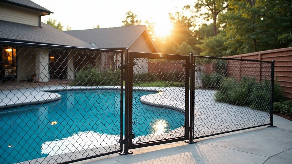 Pool Area Chain Link Fence - Contemporary Style #1 - Professional Chain Link by Fencing & Gates contractors
