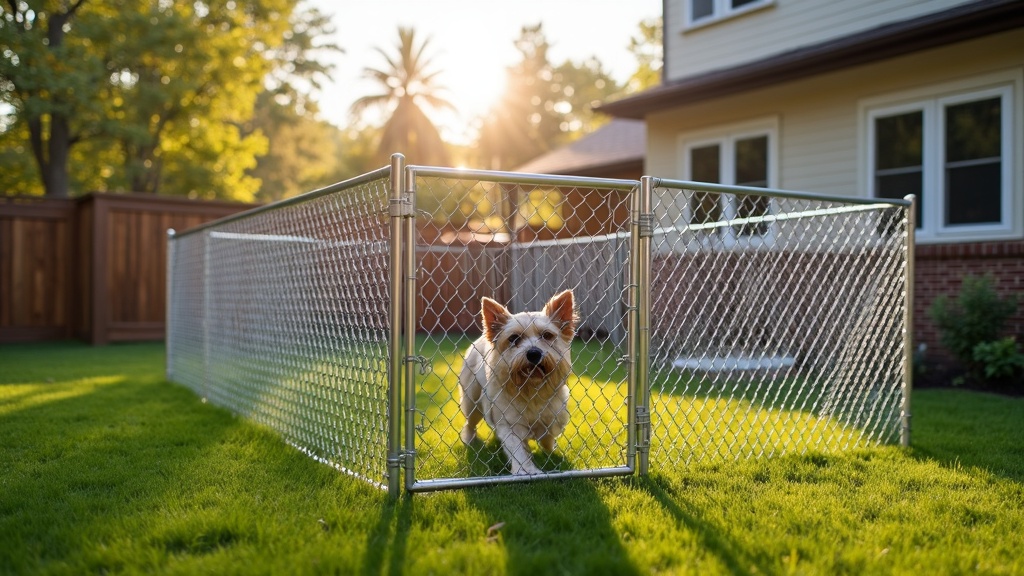 Chain Link Dog Run Enclosure - Standard Style #1 - Professional Chain Link by Fencing & Gates contractors