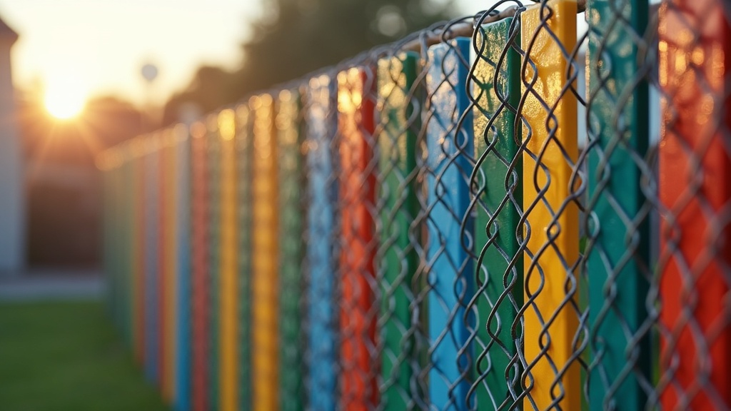 Privacy Slat Chain Link Fence - Modern Style #1 - Professional Chain Link by Fencing & Gates contractors
