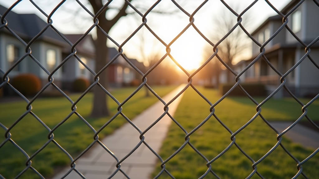 Residential Chain Link Property Line - Standard Style #1 - Professional Chain Link by Fencing & Gates contractors
