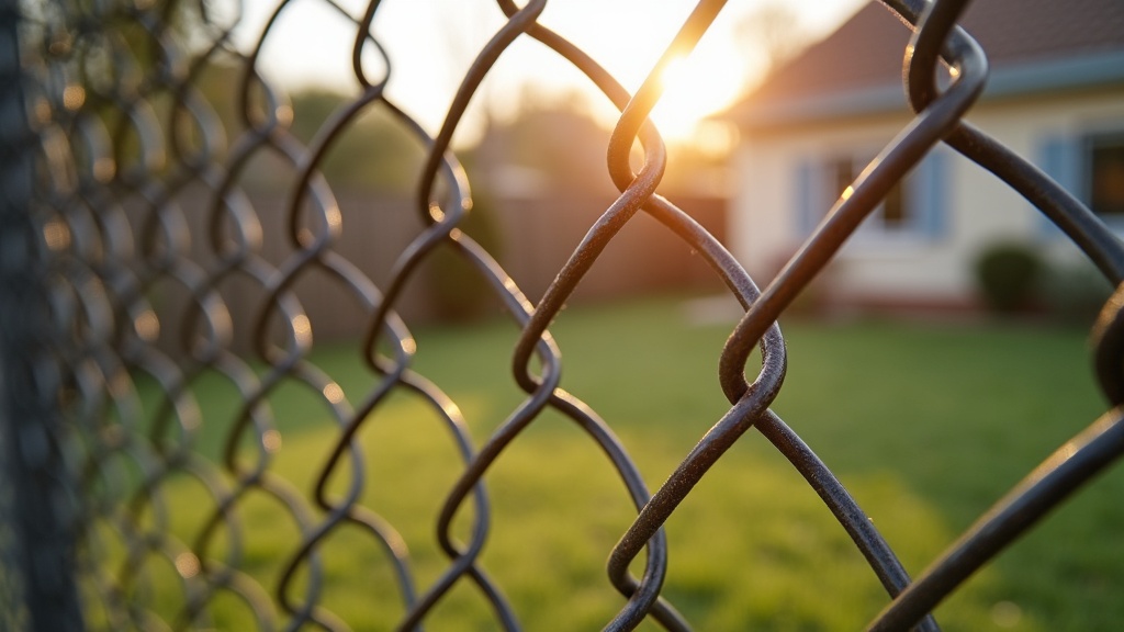 Galvanized Chain Link Fence - Residential Style #2 - Professional Chain Link by Fencing & Gates contractors