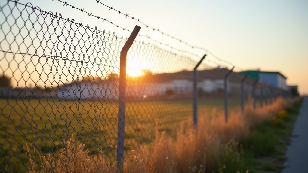 Chain Link Fence with Barbed Wire - Modern Style #2 - Professional Chain Link by Fencing & Gates contractors